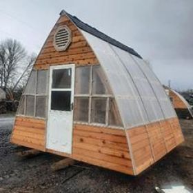 LARGE SELECTION OF FLAGSTONE & ARCHED GREENHOUSE (1 LEFT)