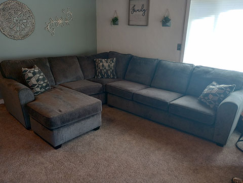 HIGH QUALITY CLEAN STANTON GREY SECTIONAL 
