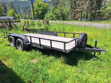 1999 FLATBED TRAILER 16’ BUMPER PULL