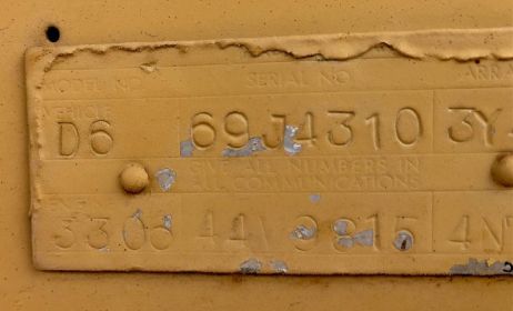 1978 CATERPILLAR D6C DOZER 69J PREFIX