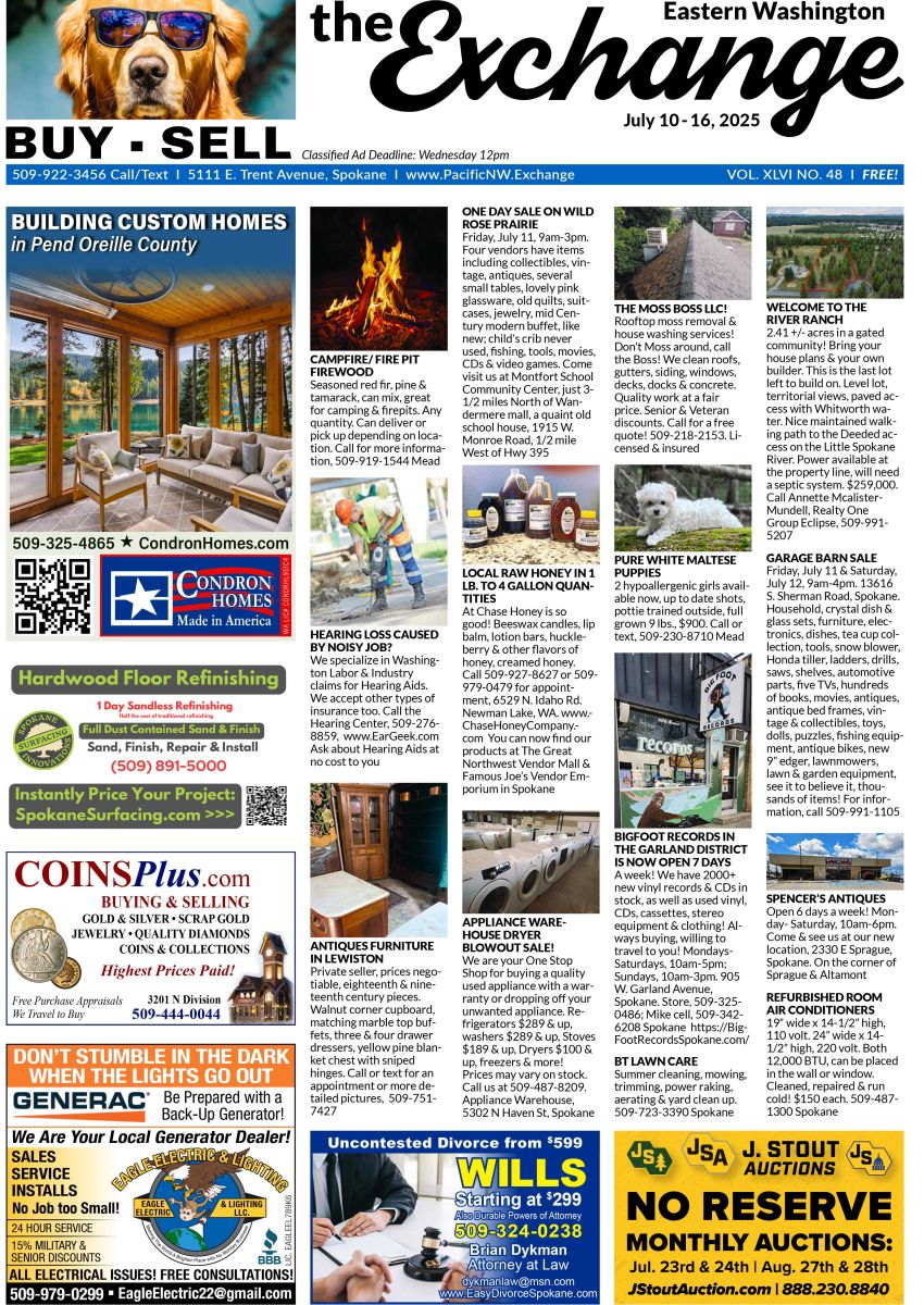 Front cover of Eastern Washington edition of the Exchange