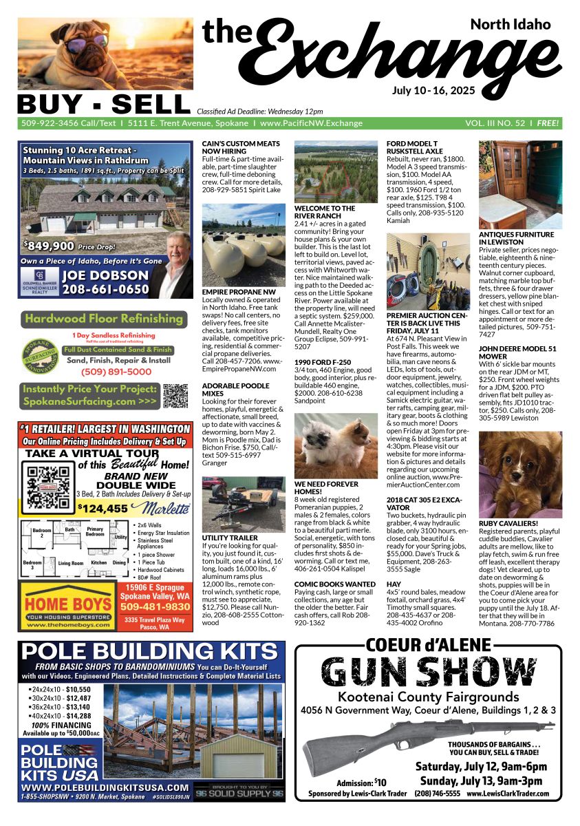 Front Cover of the North Idaho edition of the Exchange