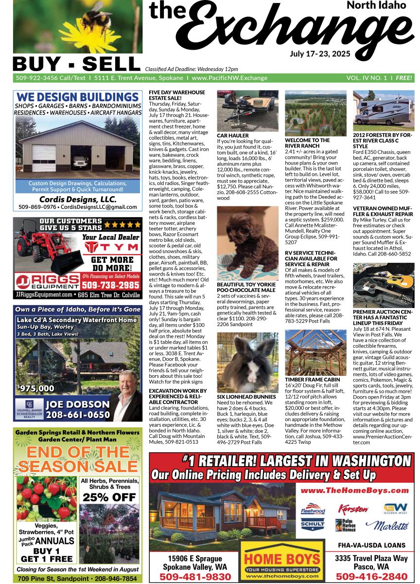Front Cover of the North Idaho edition of the Exchange