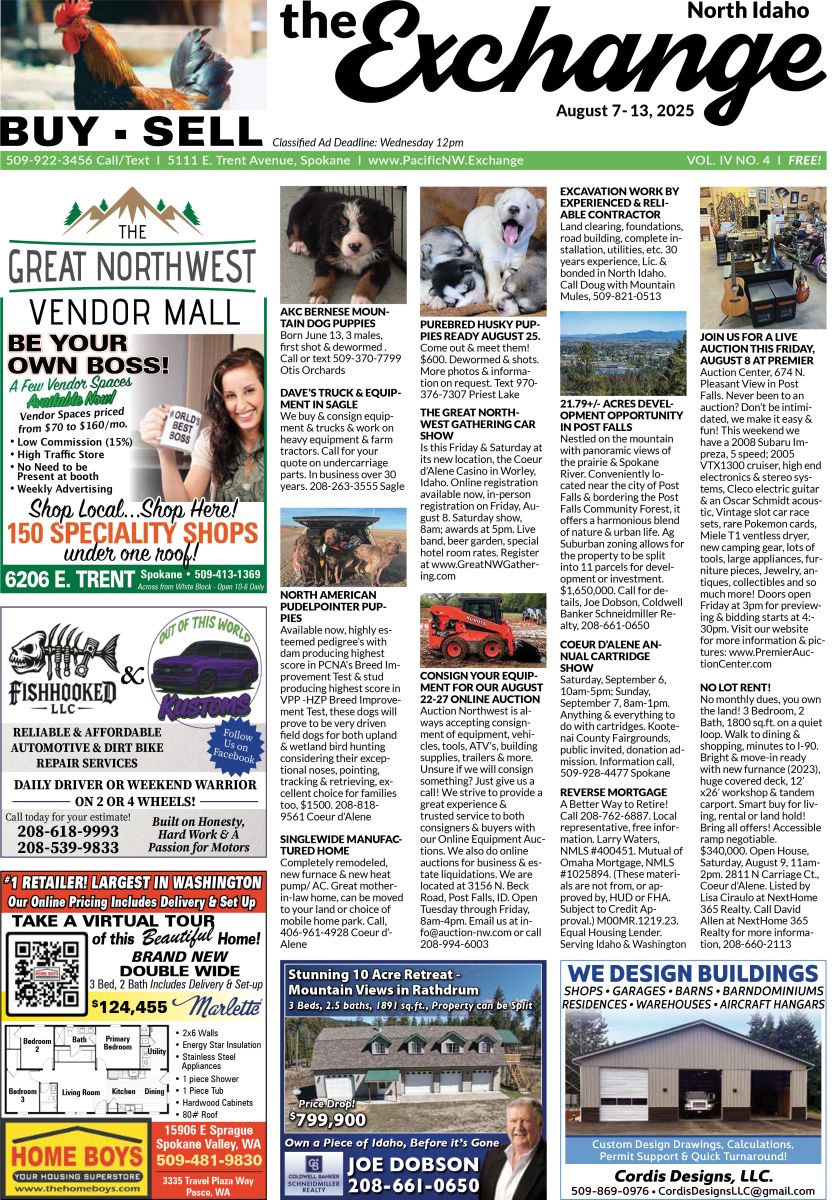 Front Cover of the North Idaho edition of the Exchange