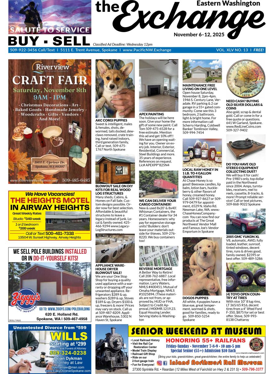 Front cover of Eastern Washington edition of the Exchange