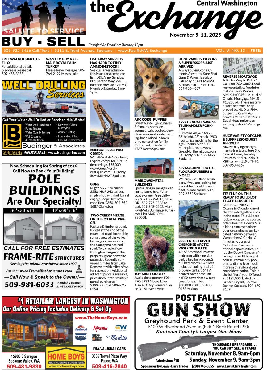 Front Cover of the Wenatchee/Moses Lake edition of the Exchange