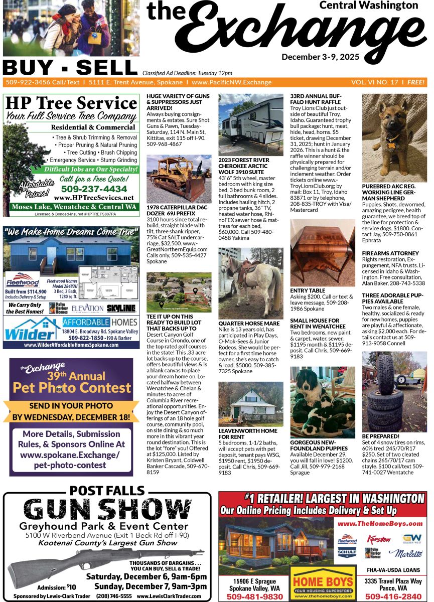 Front Cover of the Wenatchee/Moses Lake edition of the Exchange